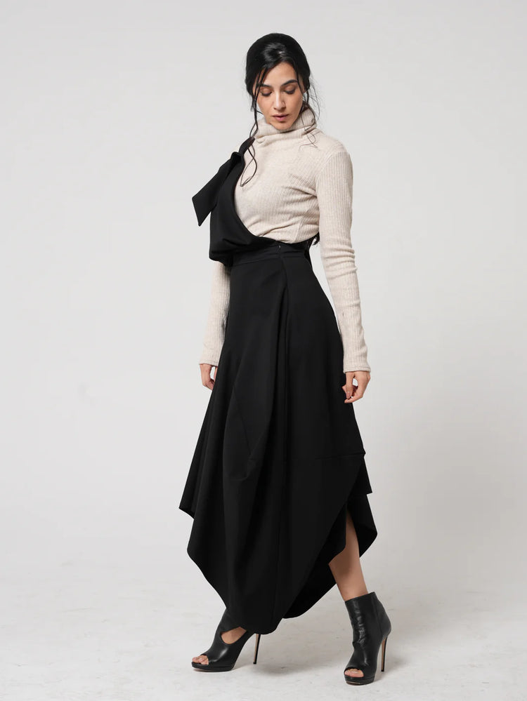 Extravagant Pinafore Skirt in Black
