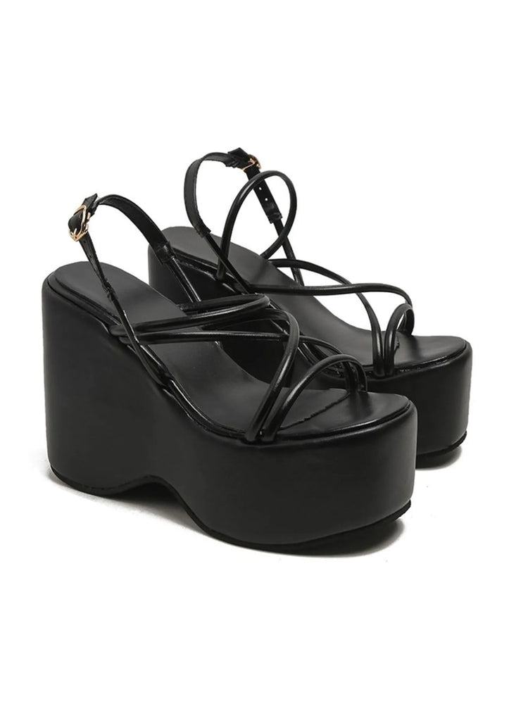 Strappy Platform Wedge Sandals for Adult women - FasionByMatteo