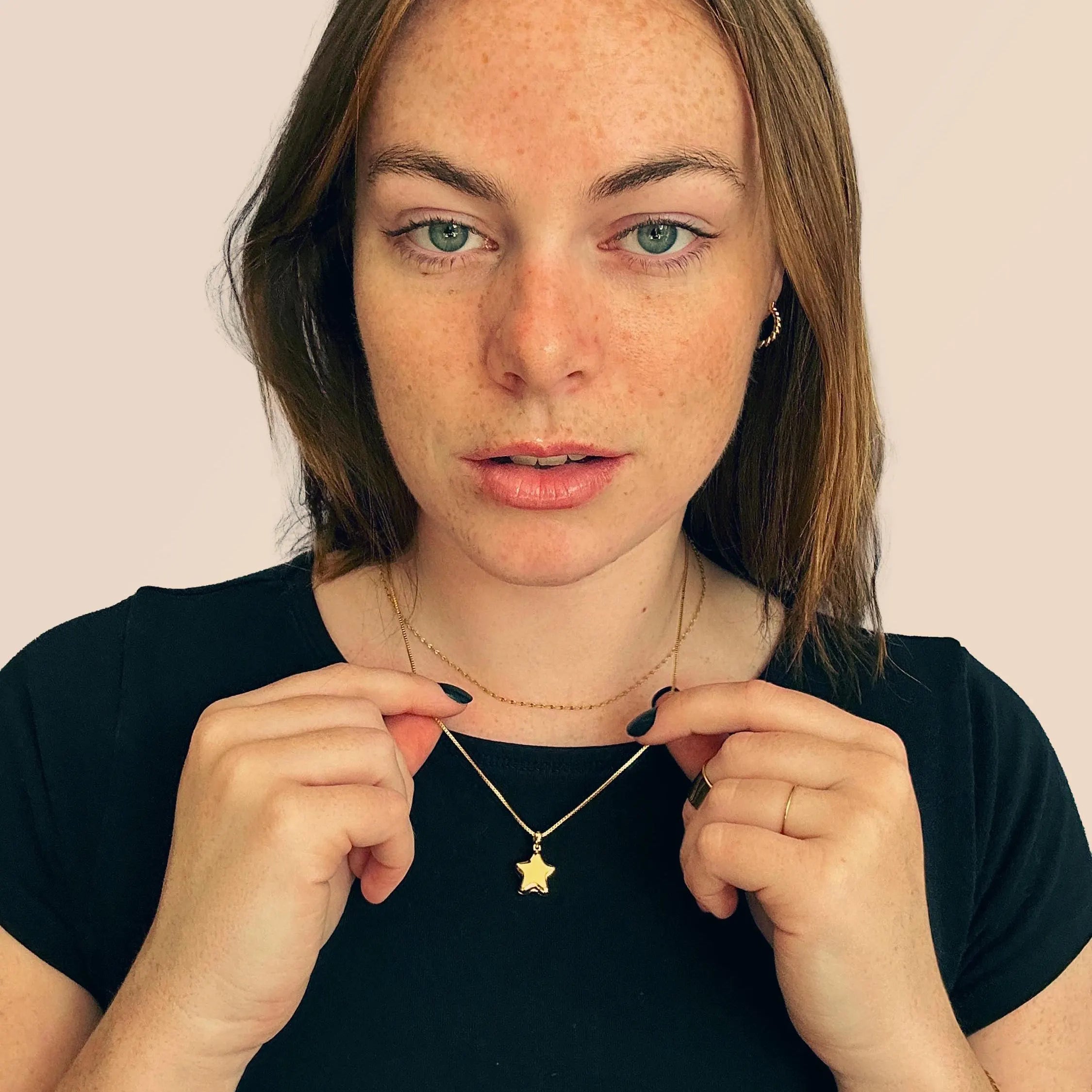 Polly Pocket Inspired Star Locket Charm Necklace in Gold, Rose Gold, or Silver