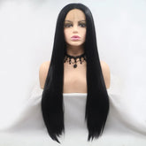 13*3" Lace Front Wigs Synthetic Long Straight 24" 130% Density - FasionByMatteo