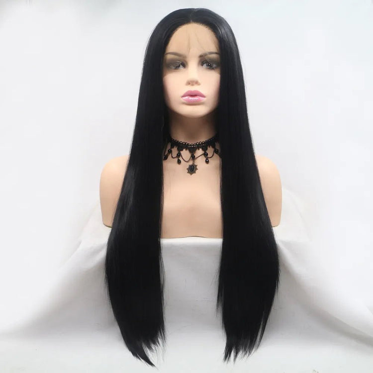13*3" Lace Front Wigs Synthetic Long Straight 24" 130% Density - FasionByMatteo