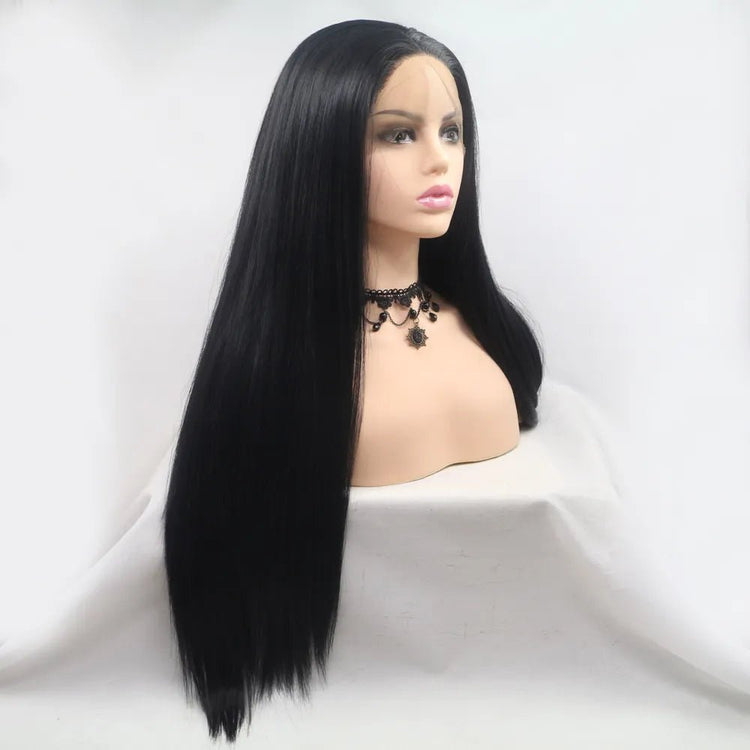 13*3" Lace Front Wigs Synthetic Long Straight 24" 130% Density - FasionByMatteo