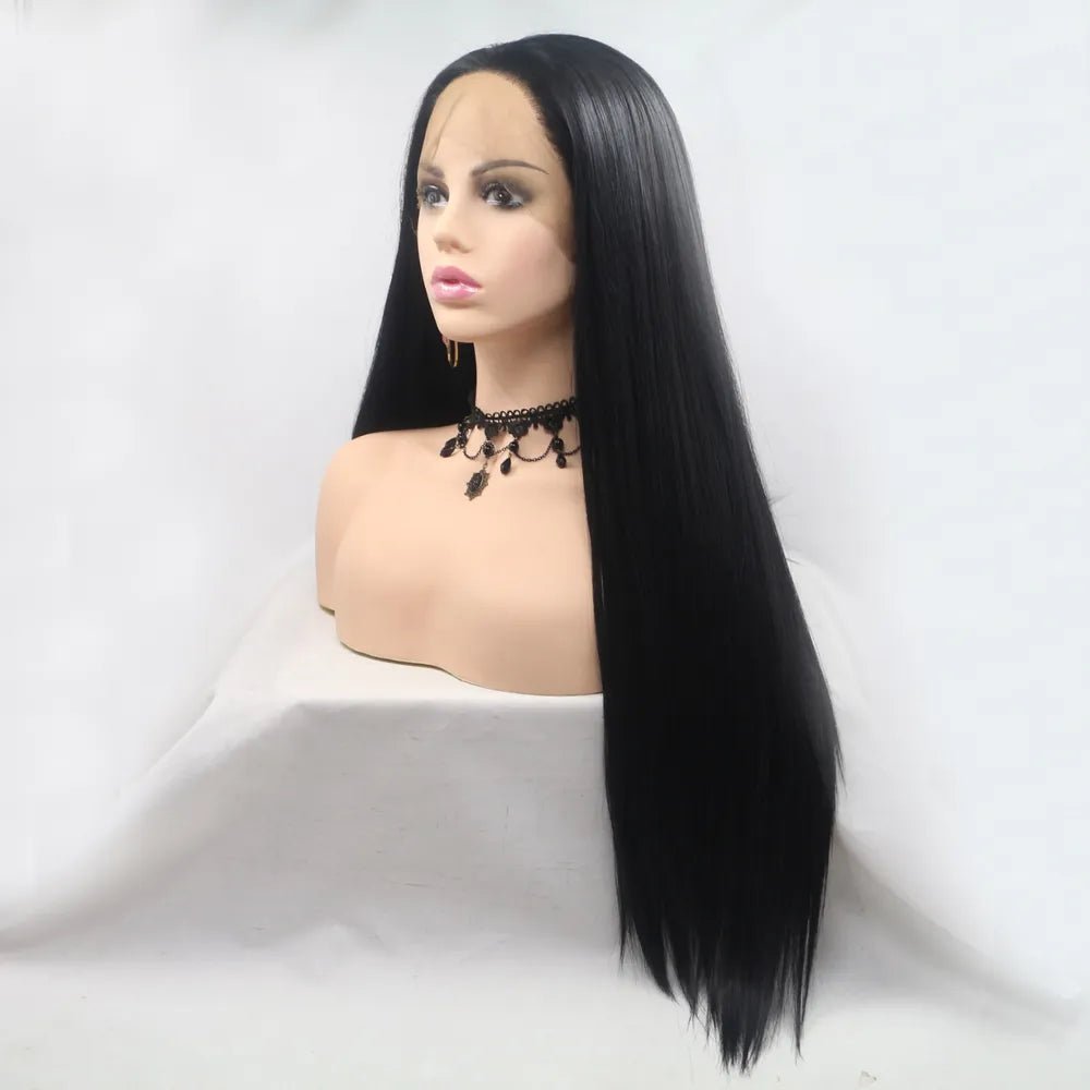 13*3" Lace Front Wigs Synthetic Long Straight 24" 130% Density - FasionByMatteo