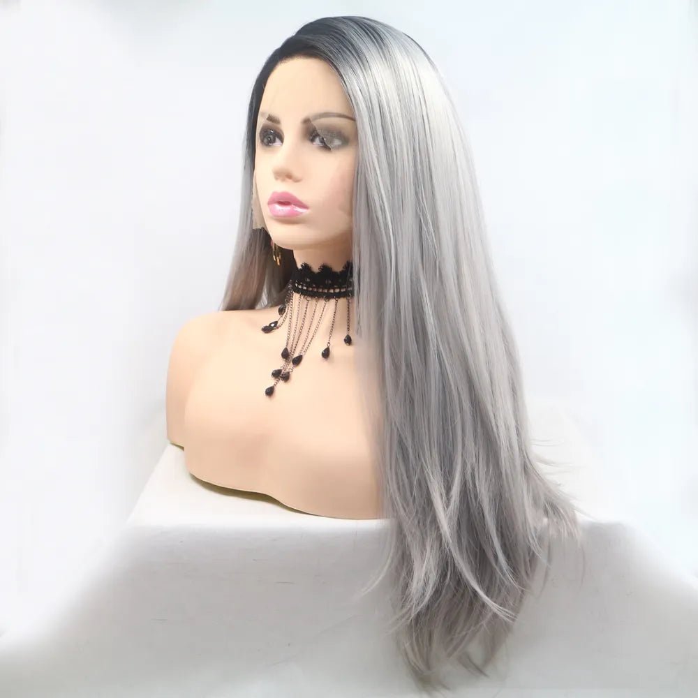 13*3" Lace Front Wigs Synthetic Long Straight 24" 130% Density - FasionByMatteo