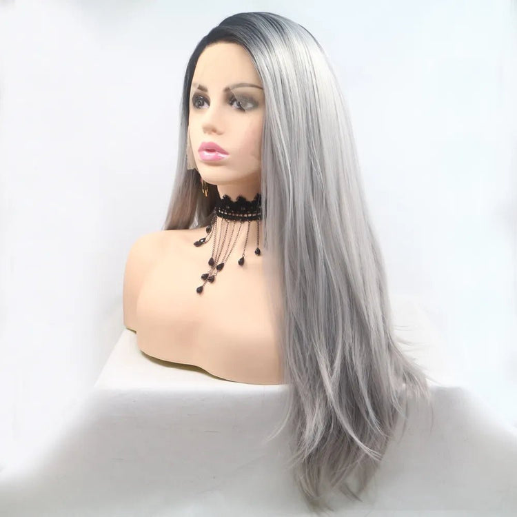 13*3" Lace Front Wigs Synthetic Long Straight 24" 130% Density - FasionByMatteo
