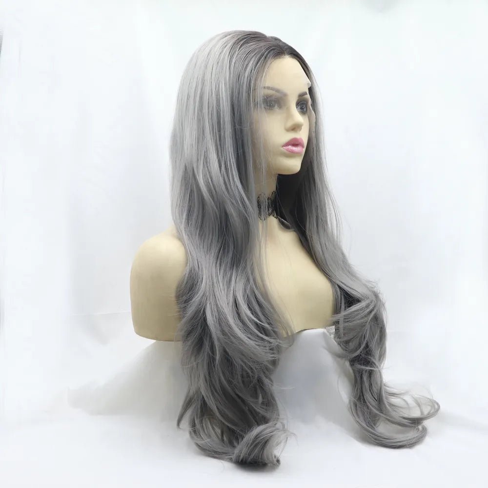 13*3" Lace Front Wigs Synthetic Long Wavy 24" 130% Density - FasionByMatteo