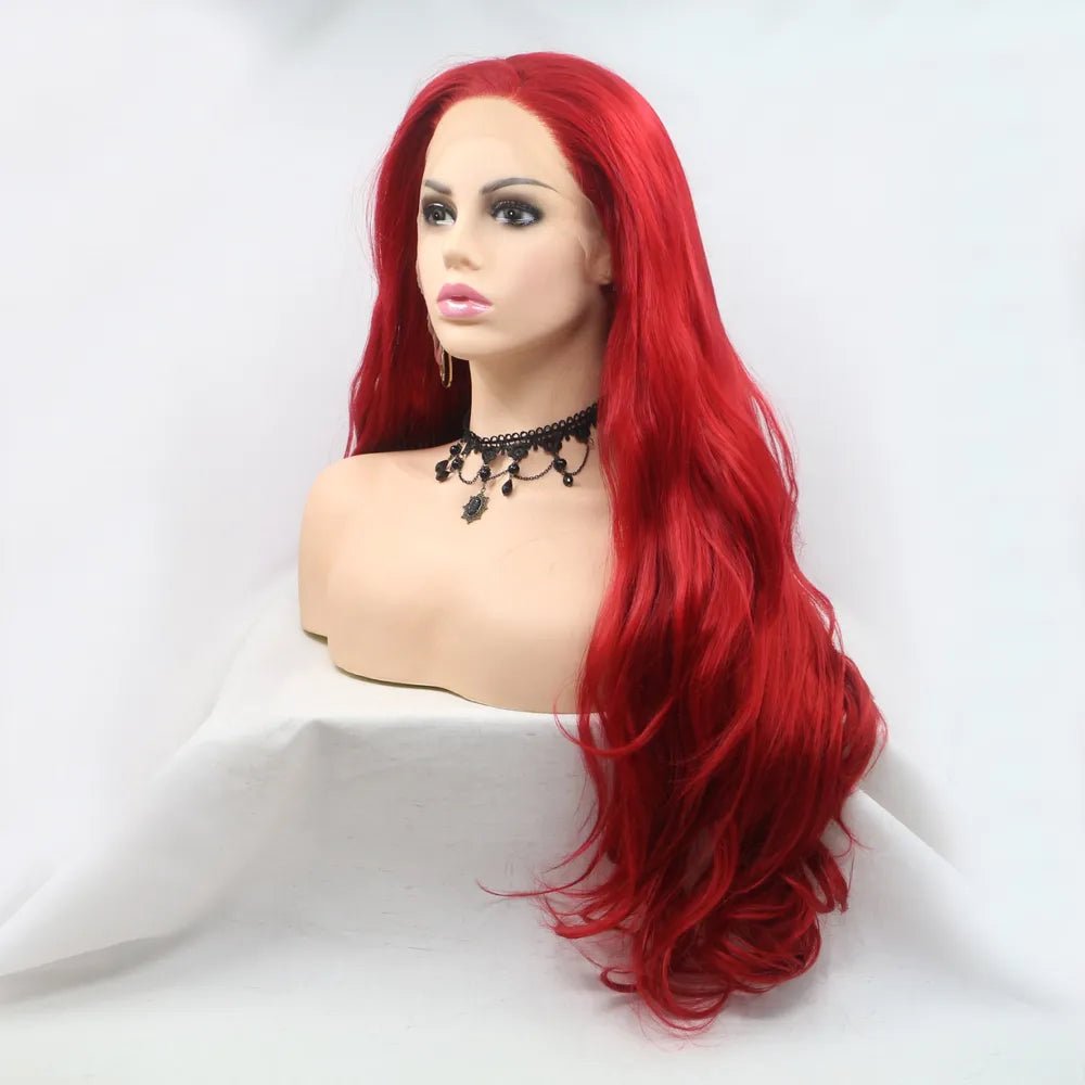 13*3" Lace Front Wigs Synthetic Long Wavy 24" 130% Density - FasionByMatteo