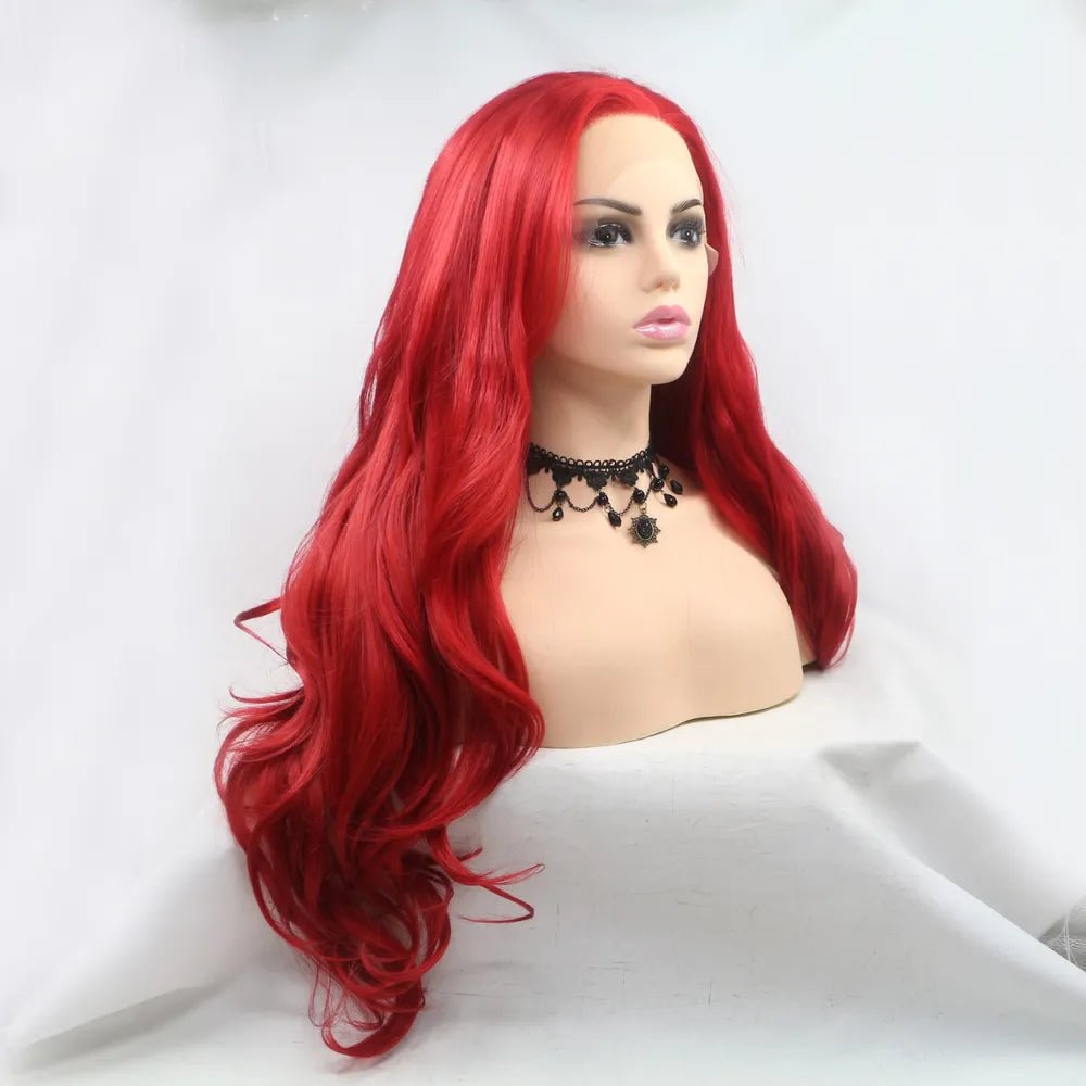 13*3" Lace Front Wigs Synthetic Long Wavy 24" 130% Density - FasionByMatteo