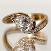 1.5 Carat Moissanite 925 Sterling Silver Ring for Adult women - FasionByMatteo