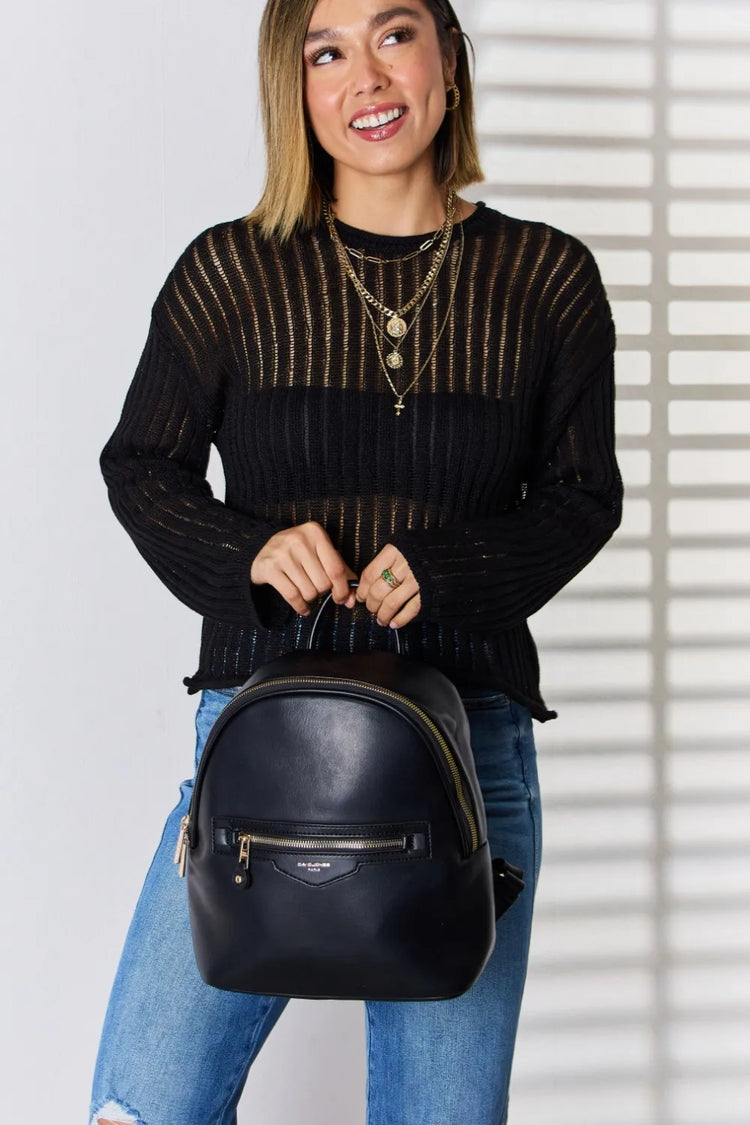 David Jones PU Leather Backpack – Fashion By Matteo