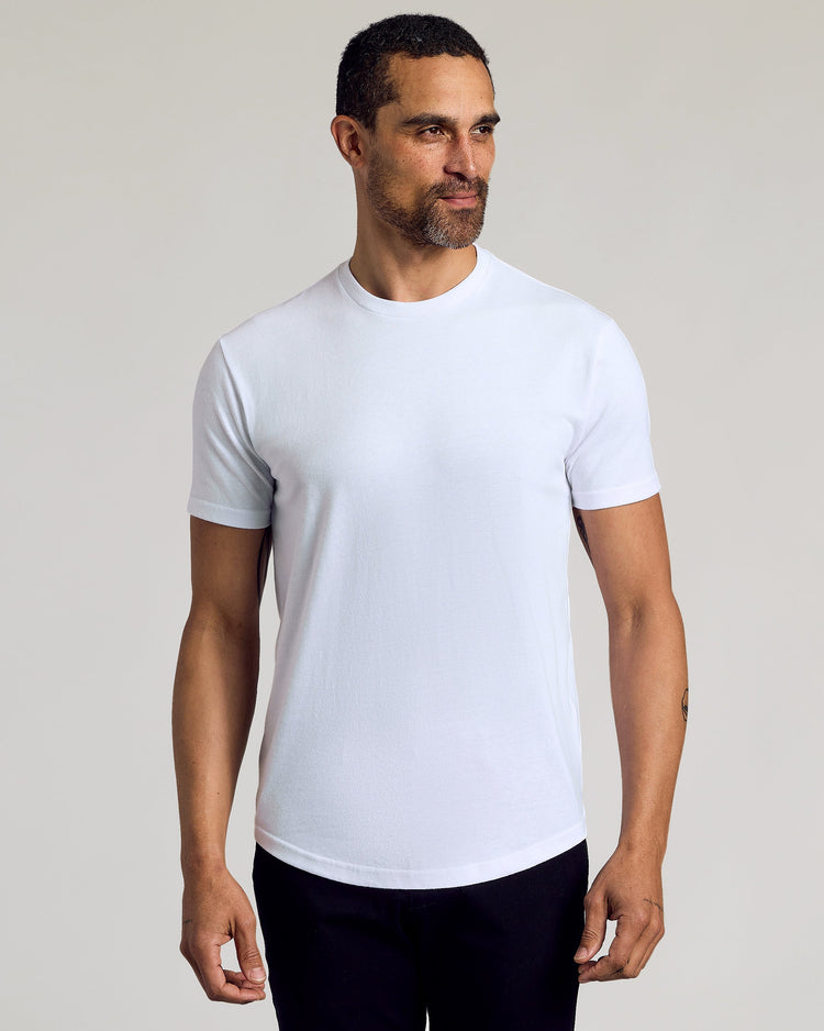 The Essentials Curved Hem Classic Crew Neck 3-Pack