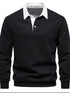 Men’s quarter button collared neck long sleeve polo — stylish casual shirt with soft fabric and classic fit