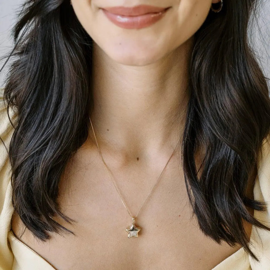 Polly Pocket Inspired Star Locket Charm Necklace in Gold, Rose Gold, or Silver
