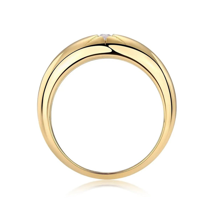 925 Sterling Silver Moissanite Ring for Adult women - FasionByMatteo