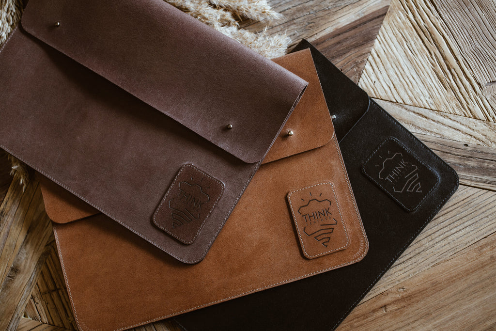 Leather Flap Case for MacBook 16" Pro/Air - Light Brown