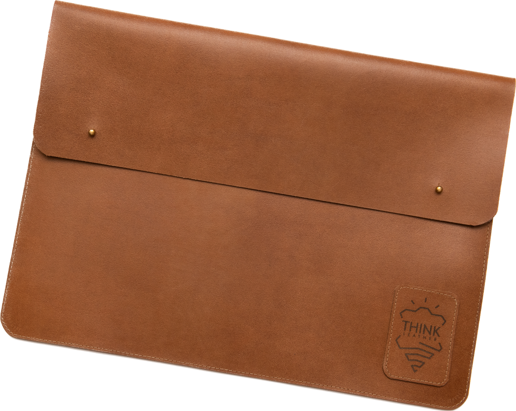 Leather Flap Case for MacBook 16" Pro/Air - Light Brown