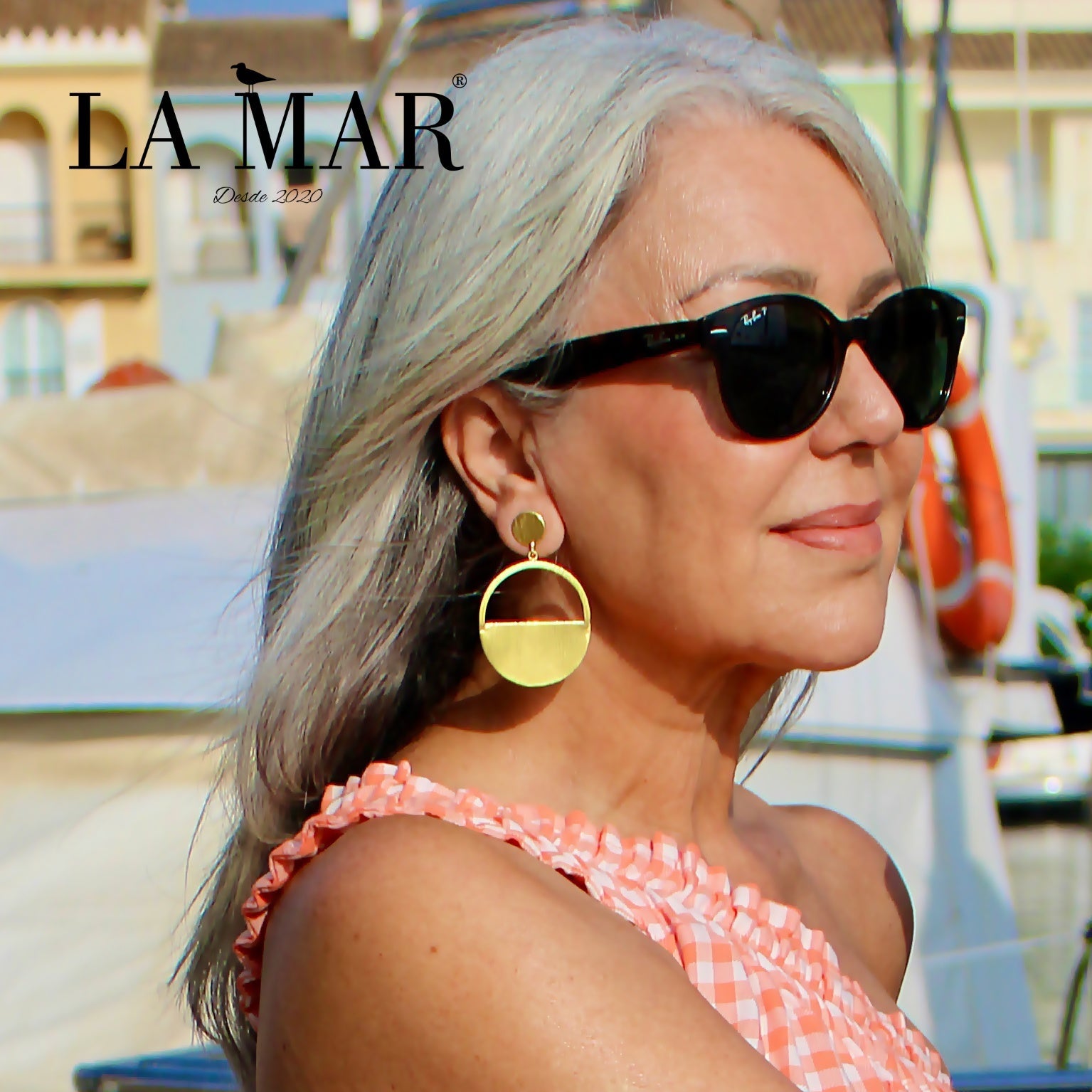 ORIZZONTE gold-plated earrings