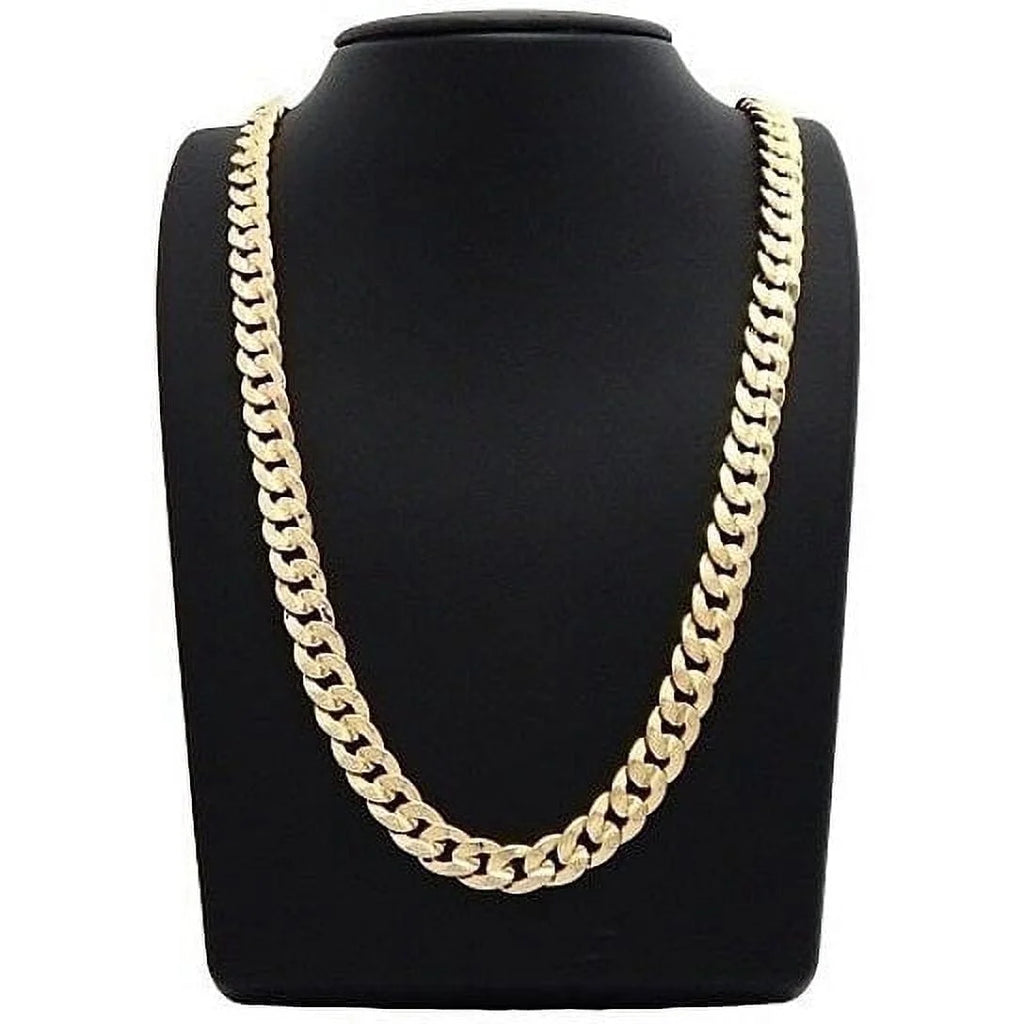 14K Gold Plated Cuban Link Chain, 24 In