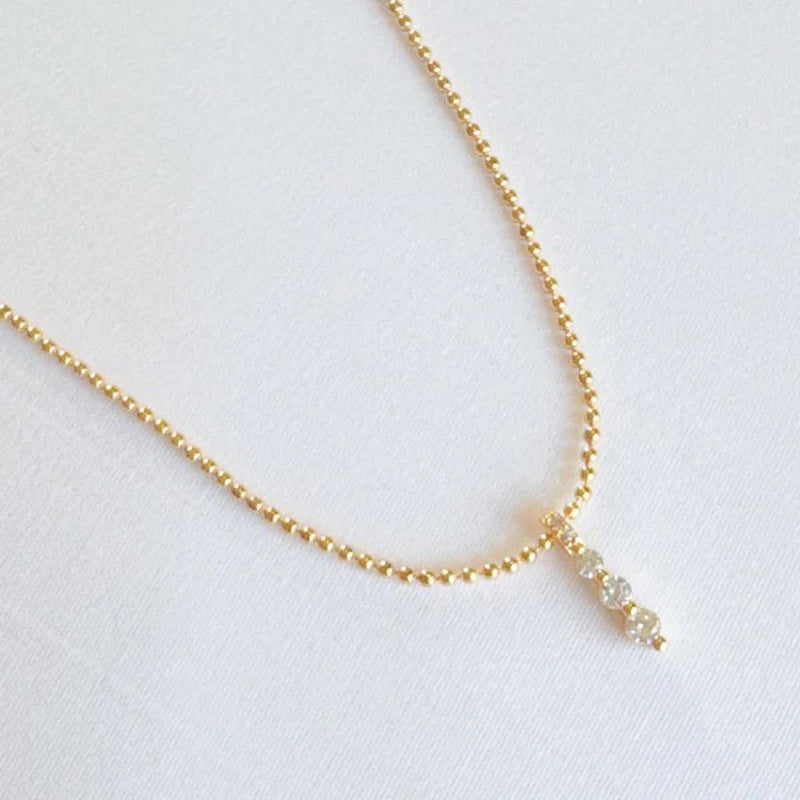 Three Sparkles in a Row Necklace