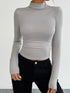 Devine Mock Neck Long Sleeve T-Shirt for Adult women - FasionByMatteo