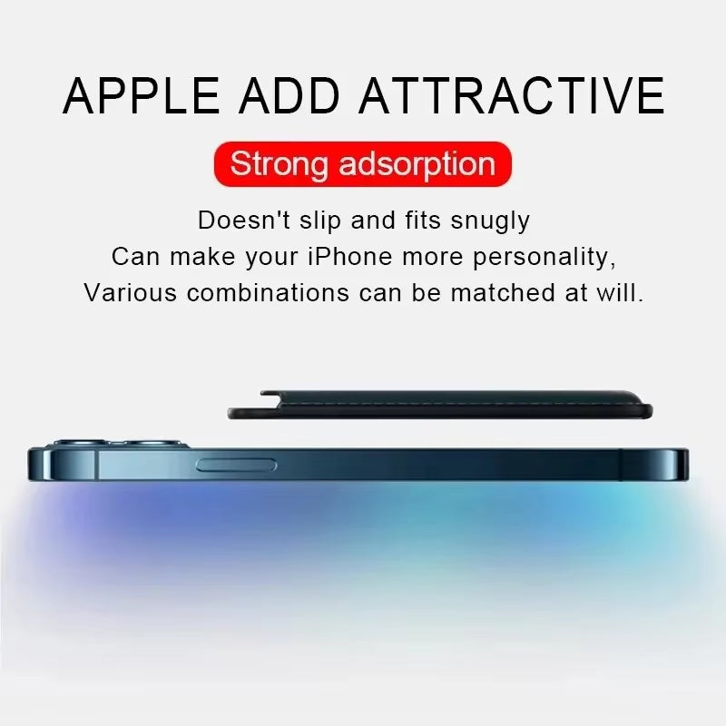 Magnetic Leather Wallet Card Holder Macsafe Phone Stand for Magsafe Iphone 15 14 13 Pro Max Mac Safe Support Telephone Bracket
