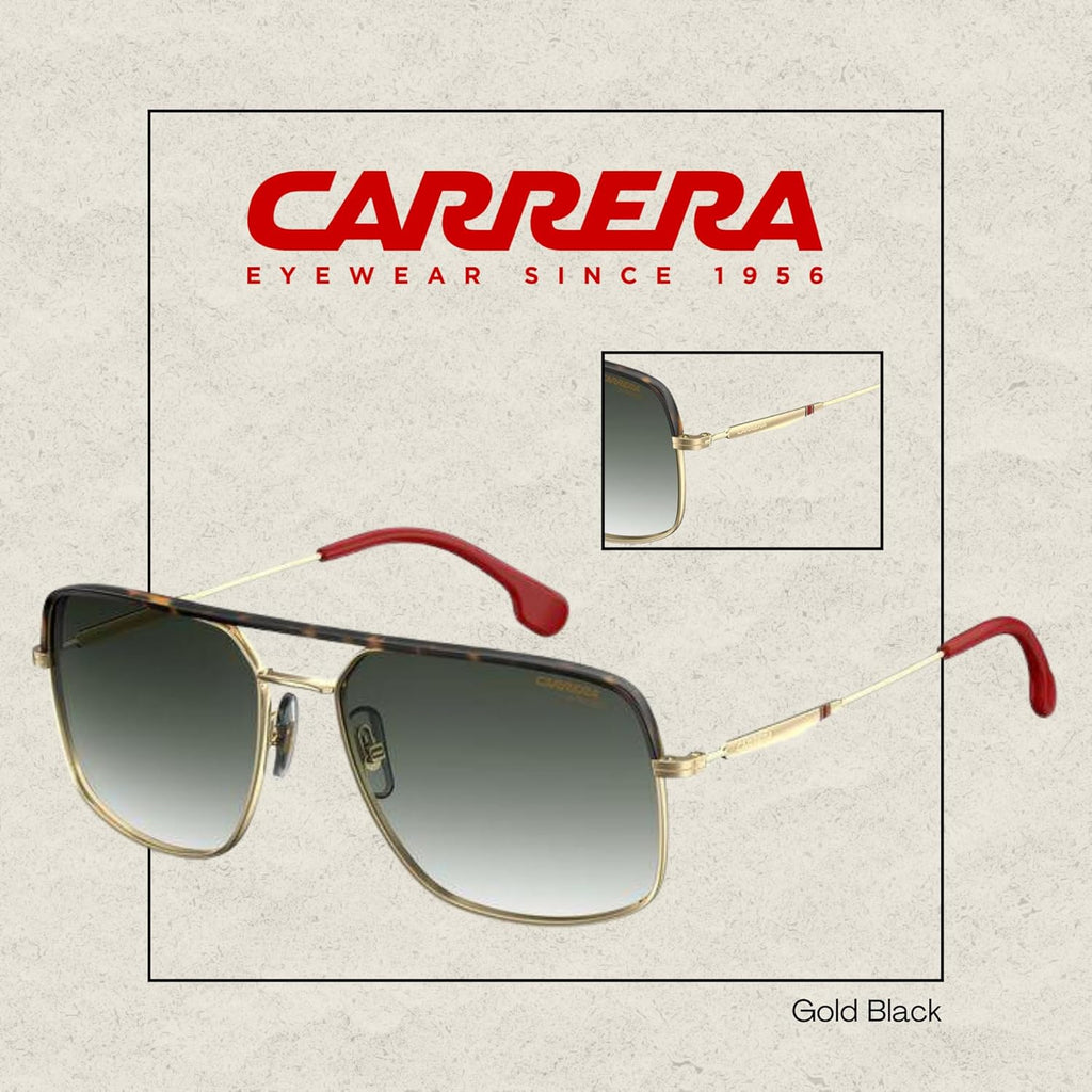 CA152/S 0RHL/9K 60MM Gold Black/Grey Green Square Sunglasses for Men for Women + BUNDLE with Designer Iwear Eyewear Kit