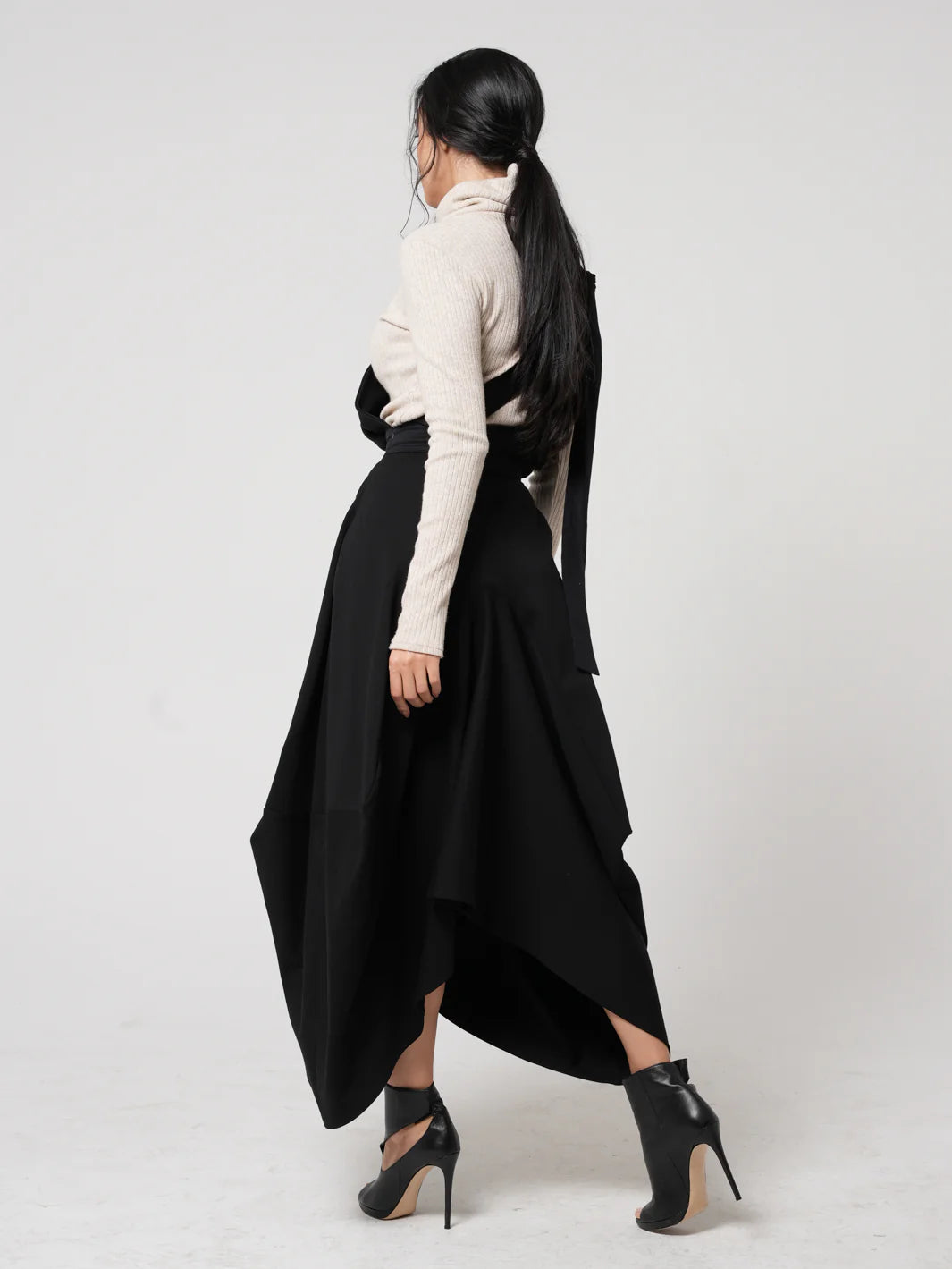 Extravagant Pinafore Skirt in Black