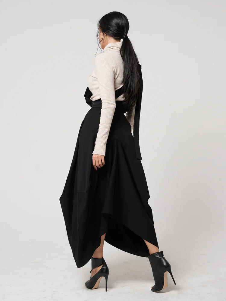 Extravagant Pinafore Skirt in Black