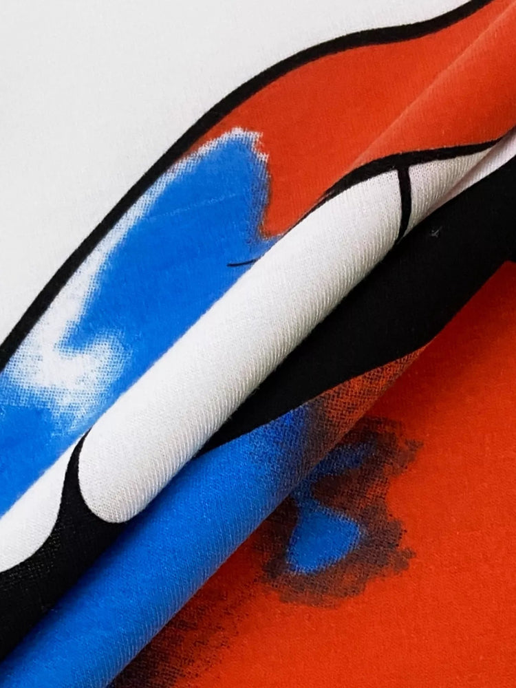 Graphic Round Neck Dropped Shoulder T-Shirt for Adult women - FasionByMatteo