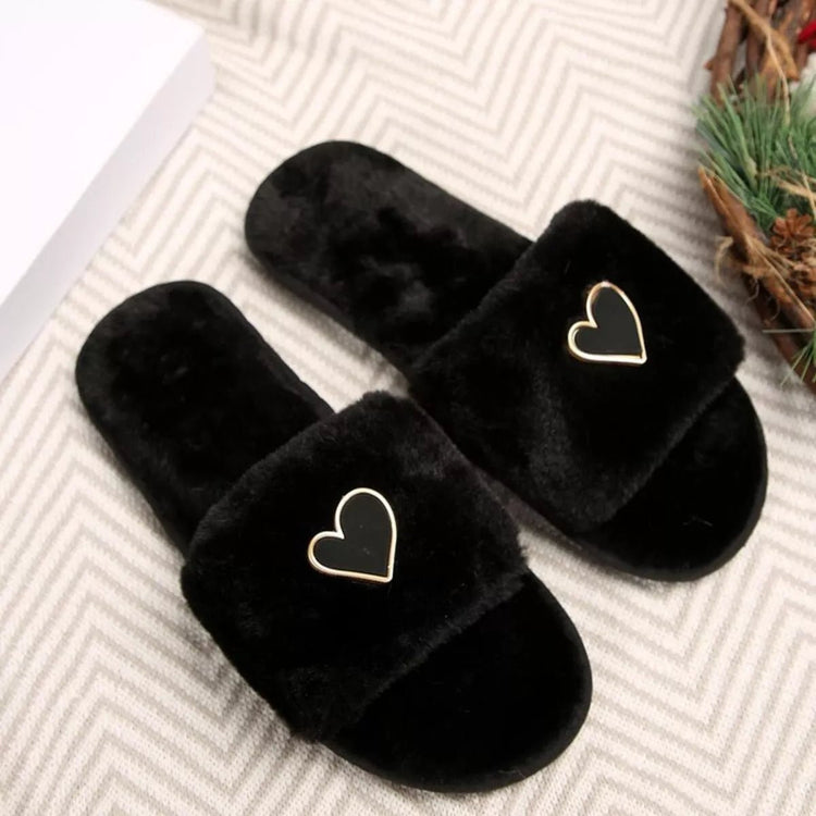 Heart Open Toe Flats Slippers for Adult women - FasionByMatteo