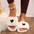 Heart Open Toe Flats Slippers for Adult women - FasionByMatteo