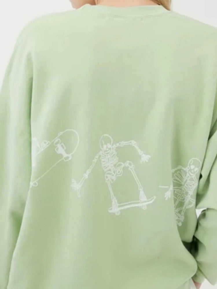Skeleton Graphic Oversized Sweatshirt for Adult women - FasionByMatteo