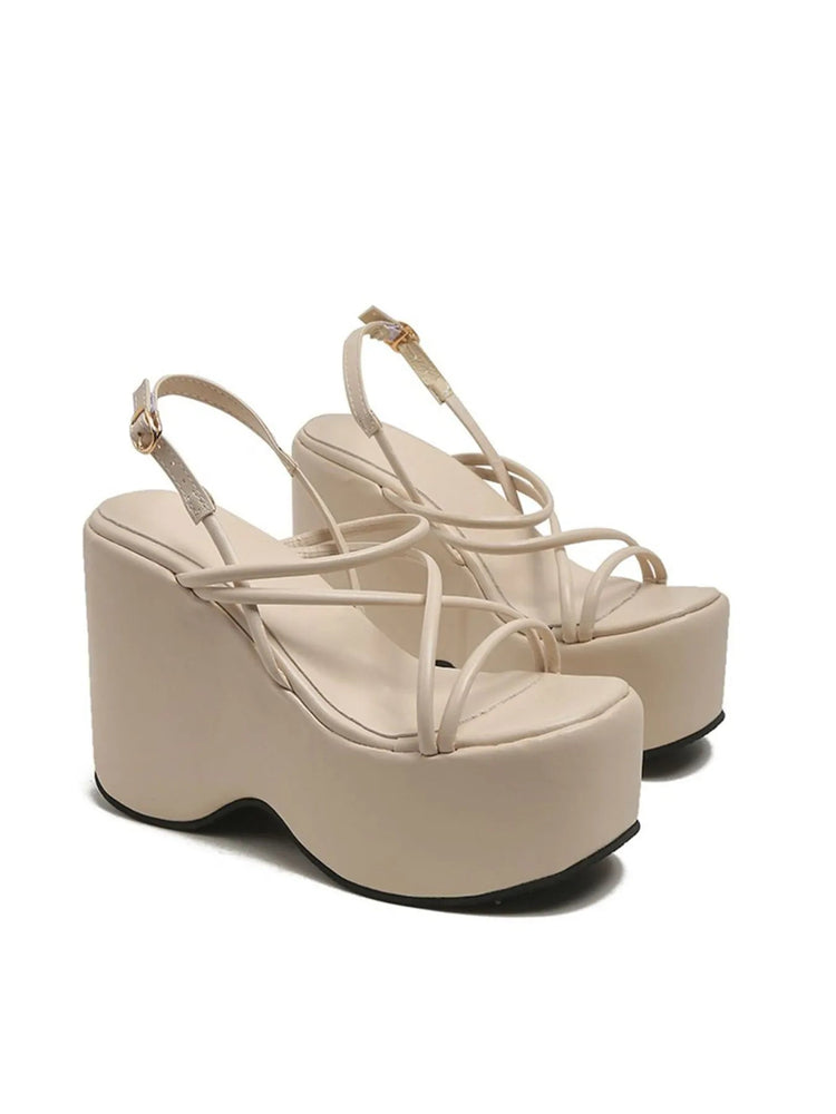 Strappy Platform Wedge Sandals for Adult women - FasionByMatteo