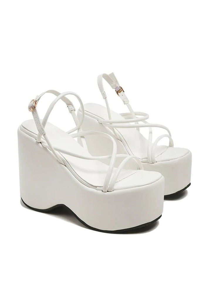 Strappy Platform Wedge Sandals for Adult women - FasionByMatteo