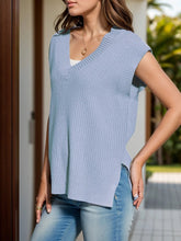 V - Neck Cap Sleeve Knit Vest for Adult women - FasionByMatteo