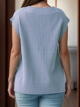 V - Neck Cap Sleeve Knit Vest for Adult women - FasionByMatteo